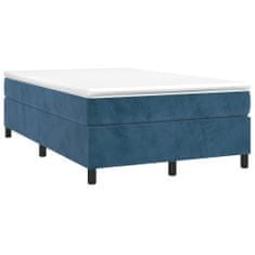 shumee Box spring postel s matrací tmavě modrá 120x190 cm samet