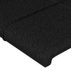 Greatstore Čela postele 2 ks černá 72 x 5 x 78/88 cm textil