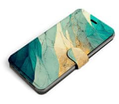 Mobiwear Flip pouzdro na mobil Samsung Galaxy A30s - VP37S Zlatavý a zelenkavý mramor