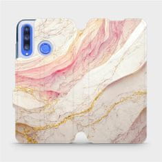 Mobiwear Flip pouzdro na mobil Honor 20 Lite - VP32S Růžový a zlatavý mramor
