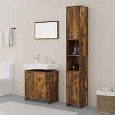 Greatstore 3dílný set koupelnového nábytku kouřový dub kompozitní dřevo