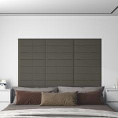 Vidaxl Nástěnné panely 12 ks tmavě šedé 60 x 15 cm samet 1,08 m²