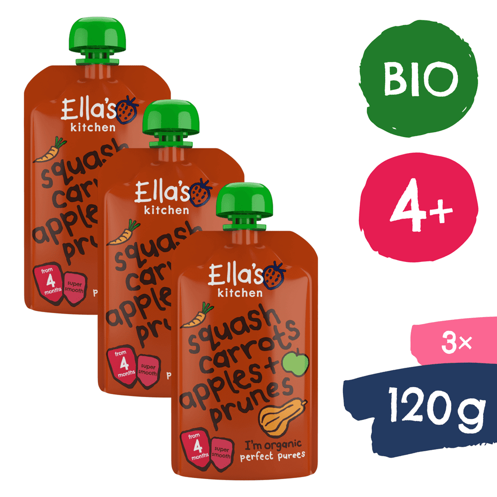 Ella's Kitchen BIO Dýně, mrkev, jablko a švestka 3x 120 g