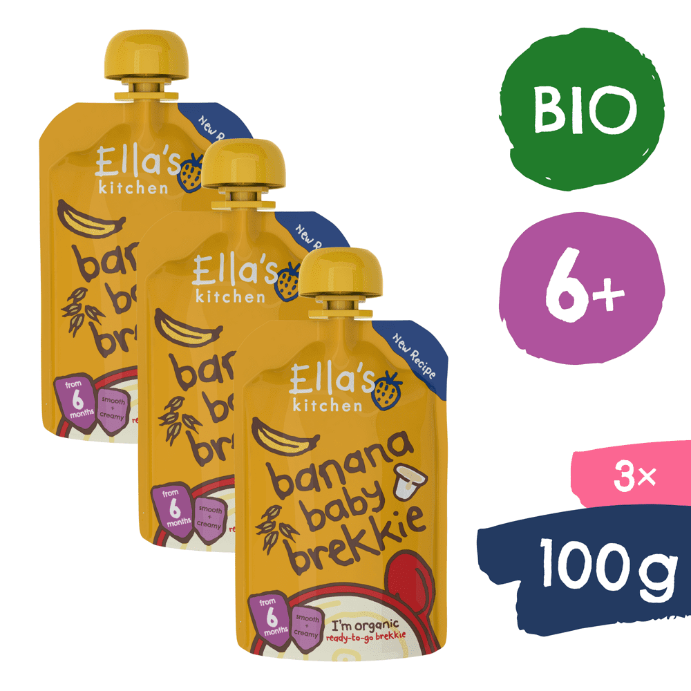 Levně Ella's Kitchen BIO Snídaně banán a jogurt 3x 100 g