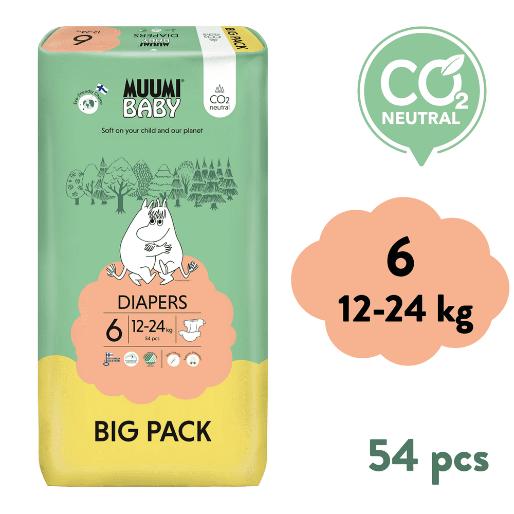 Levně MUUMI BABY Big Pack vel. 6 JUNIOR (12-24 kg) 54ks