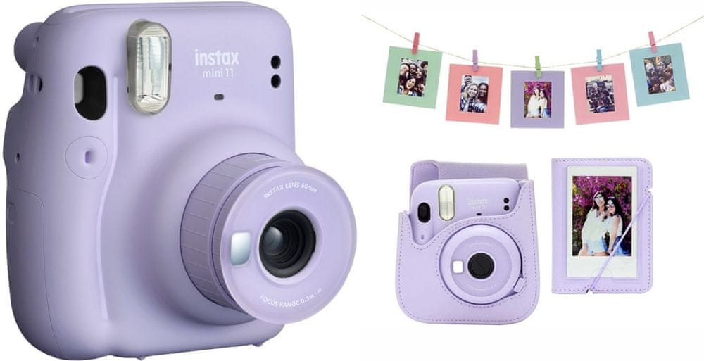 Levně FujiFilm Instax Mini 11 Lilac Purple + Mini 11 Accessory kit Lilac Purple
