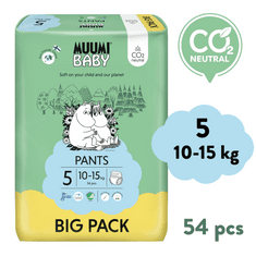 MUUMI BABY Pants 5 Maxi+ 10-15 kg kalhotkové eko pleny 54 ks