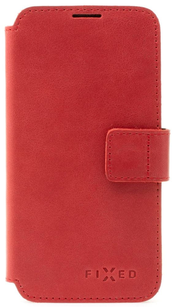 Levně FIXED Kožené pouzdro typu kniha ProFit pro Apple iPhone 13 FIXPFIT2-723-RD, červené