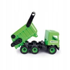 Lean-toys Zelený sklápěč středního náklaďáku