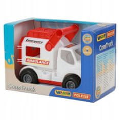 Lean-toys Auto Ambulance ConsTruck Biały Polesie 41913