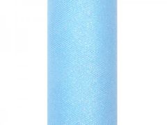 Paris Dekorace Tyl s lurexem, sv. modrý, 15cm/9m