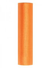 Paris Dekorace Organza hladká pomerančová, 16cm/9m, N-ORP16-005