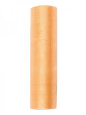 Paris Dekorace Organza hladká lososová, 16cm/9m, N-ORP16-076