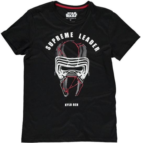 CurePink Pánské tričko Star Wars IX|Hvězdné války IX: Supreme Leader (M) černé bavlna