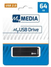 Diskus 64GB USB Flash 2.0 MyUSB Drive černý, My Media