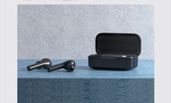 QCY - T5, zcela bezdrátová špuntová sluchátka s dobíjecím uzavíratelným boxem, černá