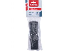 Extol Premium Opasek nylonový černý, š.5cm x d.122cm, plast. přezka, nylon
