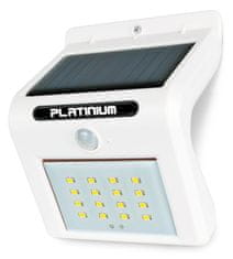 PLATINIUM Nástěnné solární LED světlo s detektorem pohybu bílá, 1 ks