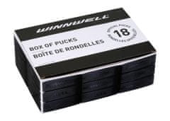 Winnwell Hokejový puk černý oficiální (18ks) BOX (Barva: Černá)