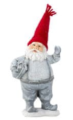 Makro Santa stříbrno červený 21cm