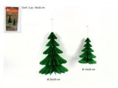 Makro Dekorace vánoční - strom 2ks