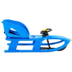 Greatstore Sáně se sedadlem a volantem modré 102,5x40x23 cm polypropylen