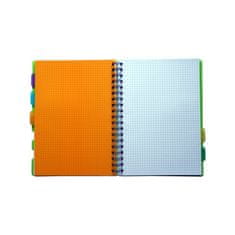 Astra Color, Blok se spirálou B5, 120 listů, čtverečkovaný, mix barev, 104015002