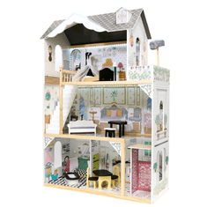 WOWO Dřevěný domeček pro panenky 122cm LED - domeček pro panenky