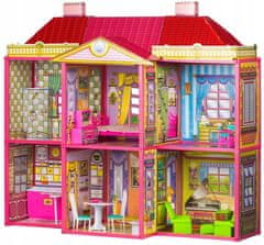 ModernHome Domeček pro panenky Willa + nábytek