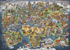 AnaTolian  Puzzle Úžasná mapa světa 3000 dílků