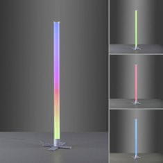 PAUL NEUHAUS LEUCHTEN DIREKT is JUST LIGHT LED stojací svítidlo, stříbrná barva, ideální párty osvětlení, RGB, stmívatelné, dálkový ovladač RGB