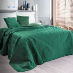 Eurofirany Dekorativní přehoz na postel SOFIA 200x220 tmavě zelený