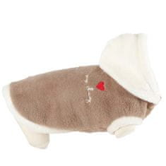 Zolux Plyšový svetr s kapucí pro psy 40cm barva šedohnědá