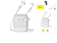 BASEUS Pouzdro / kryt + pásek na sluchátka pro Apple AirPods - šedá - Baseus