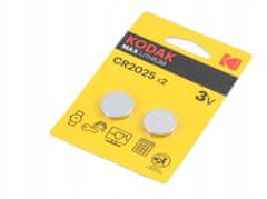 Kodak Lithiová baterie KODAK 3V CR2025 DL2025 SB-T14 / 2 ks.