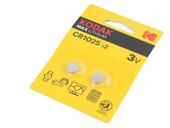 Kodak Lithiová baterie KODAK 3V CR1025 DL1025 1025 2 ks.