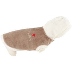 Zolux Plyšový svetr s kapucí pro psy 40cm barva šedohnědá