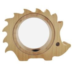 AMADEA Dřevěná kasička ve tvaru ježka 20 cm