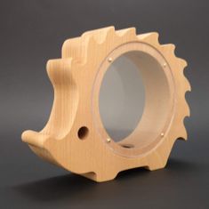 AMADEA Dřevěná kasička ve tvaru ježka 20 cm