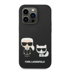 Karl Lagerfeld KLHMP14LSSKCK hard silikonové pouzdro iPhone 14 PRO 6.1" black Liquid Silicone Karl & Choupette Magsafe