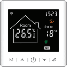 Aluzan TRB-3 WiFi, programovatelný pokojový termostat pro spínání kotlů, ovladatelný na dálku pomocí aplikace Android nebo iOS