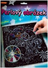 SMT Creatoys Perlový obrázek 200ks barevných perel 20,3x25,4cm asst 3 druhy na kartě
