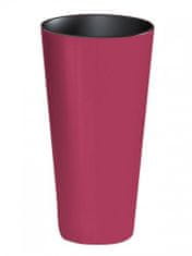 Kaxl Plastový květináč 15,5L TUBUS SLIME SHINE Barva: Bílá káva DTUS250S-7502U