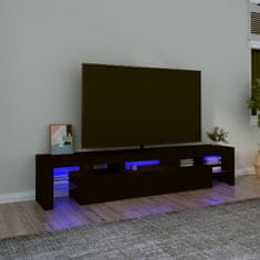 Greatstore TV skříňka s LED osvětlením černá 200x36,5x40 cm