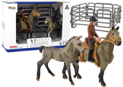 shumee Sada 3 figurek koně a jezdce Farma farmářského koně