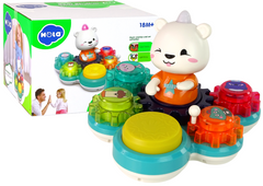 shumee Interaktivní vzdělávací hračka pro děti hrající si medvídka s ozubenými koly