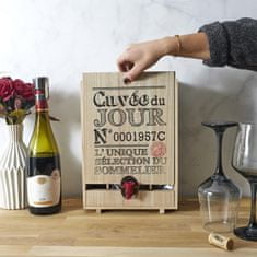 Northix Dřevěná krabice na víno Bag-in-box - 5 litrů 