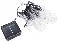 Bass Ozdobná LED svítidla, 30ks, 7m, solární nabíjení BASS