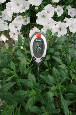 Bradas Zahradní měřič kyselosti půdy, půdní vlhkosti, slunečního záření a teploty půdy LCD WHITE LINE BR-WL-M15