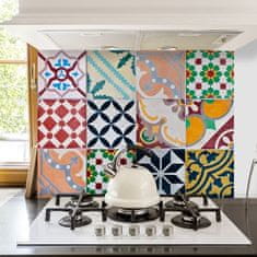 Crearreda Samolepicí kuchyňský panel Crearreda KP Colorful Tiles 67261 Různobarevné dlaždice